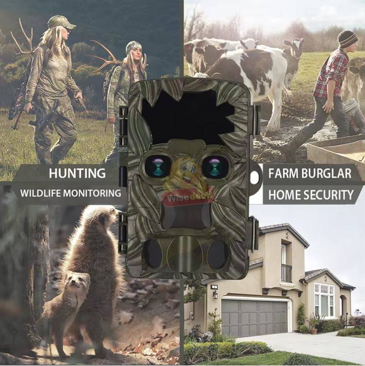 4K 20MP Dual-Lens Wide Angle Waterproof Night Vision Hunting Camera
