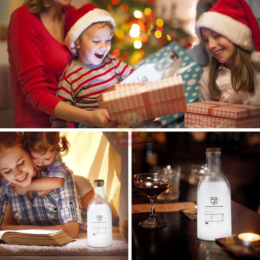 Creative DIY Message Lamp Milk Bottle Led Bedside Lamp
