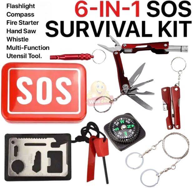6-in-1 SOS Survival Kit