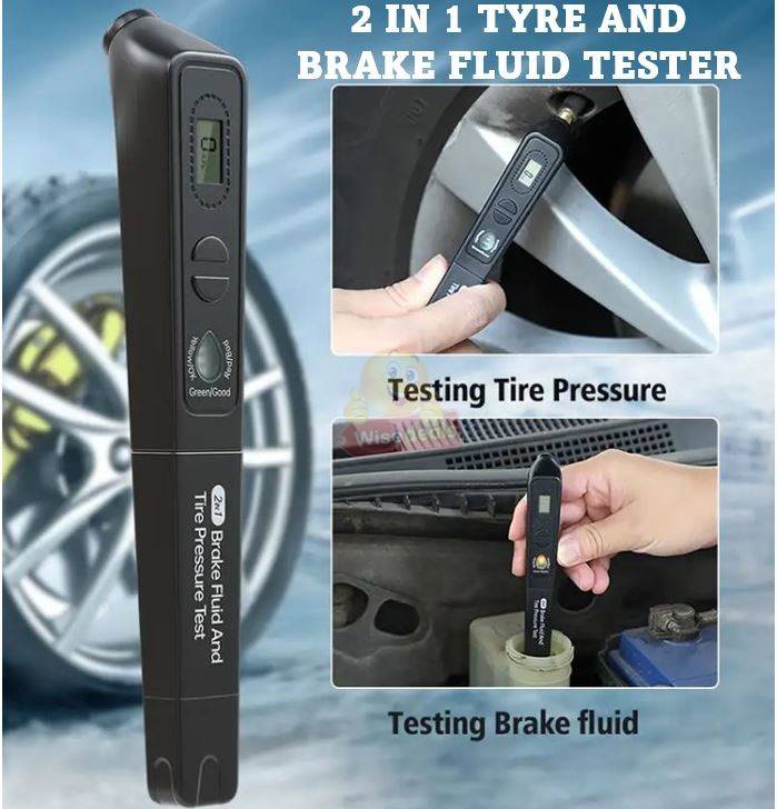 2 In 1 Digital Auto Brake Fluid and Tyre Pressure Tester