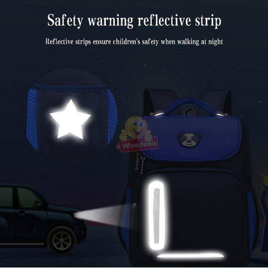 Lightweight Backpack with Multiple Pockets and Safety Warning Reflective Strips