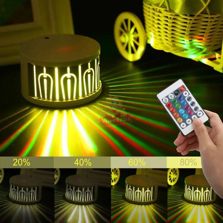 LED Projection Colourful Wall Touch Light with Remote