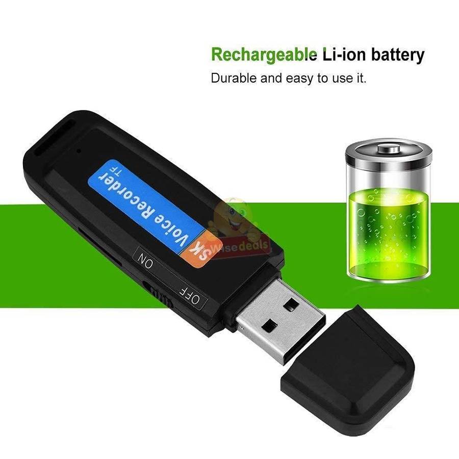 Rechargeable U-Disk Portable USB Voice Recorder