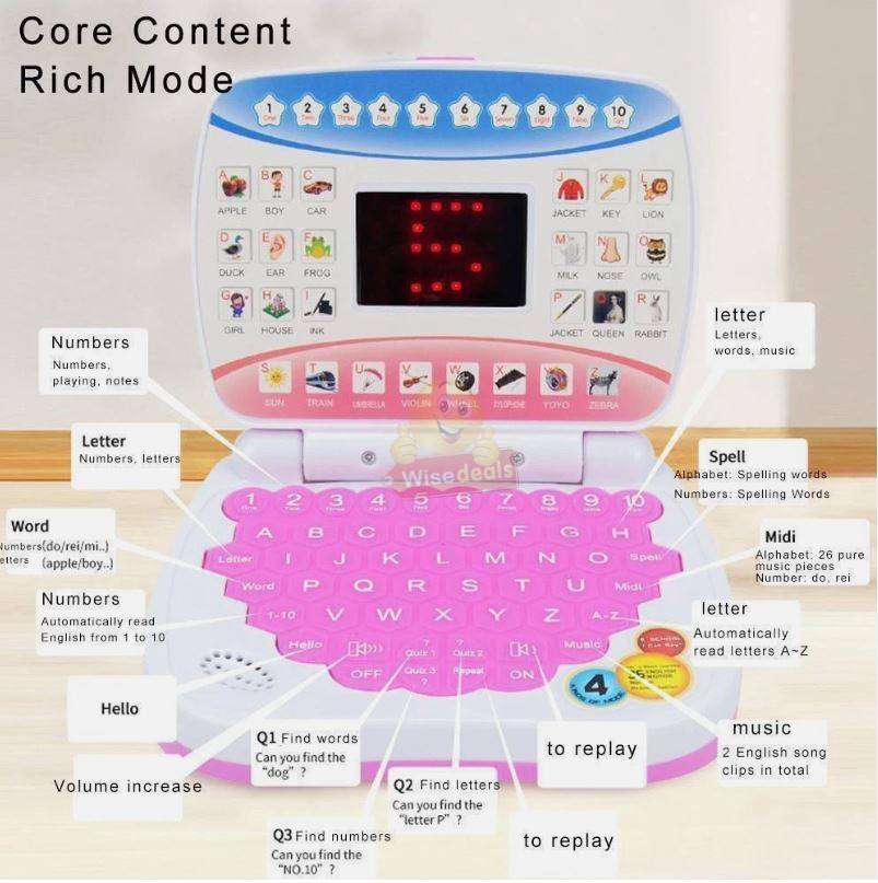 Childrens Educational Study Game Computer only available in Blue