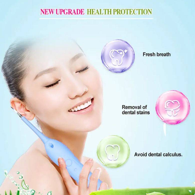 6-in-1 Electric Toothbrush and Calculus Remover Dental Care Tool Set in Blue