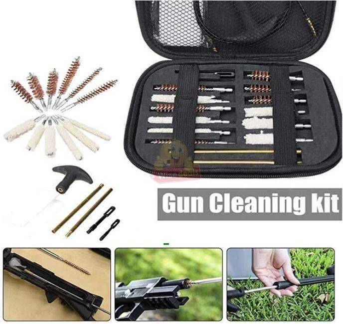 Universal Pistol Gun Cleaning Kit Barrel Brushes Tools for most Caliber guns