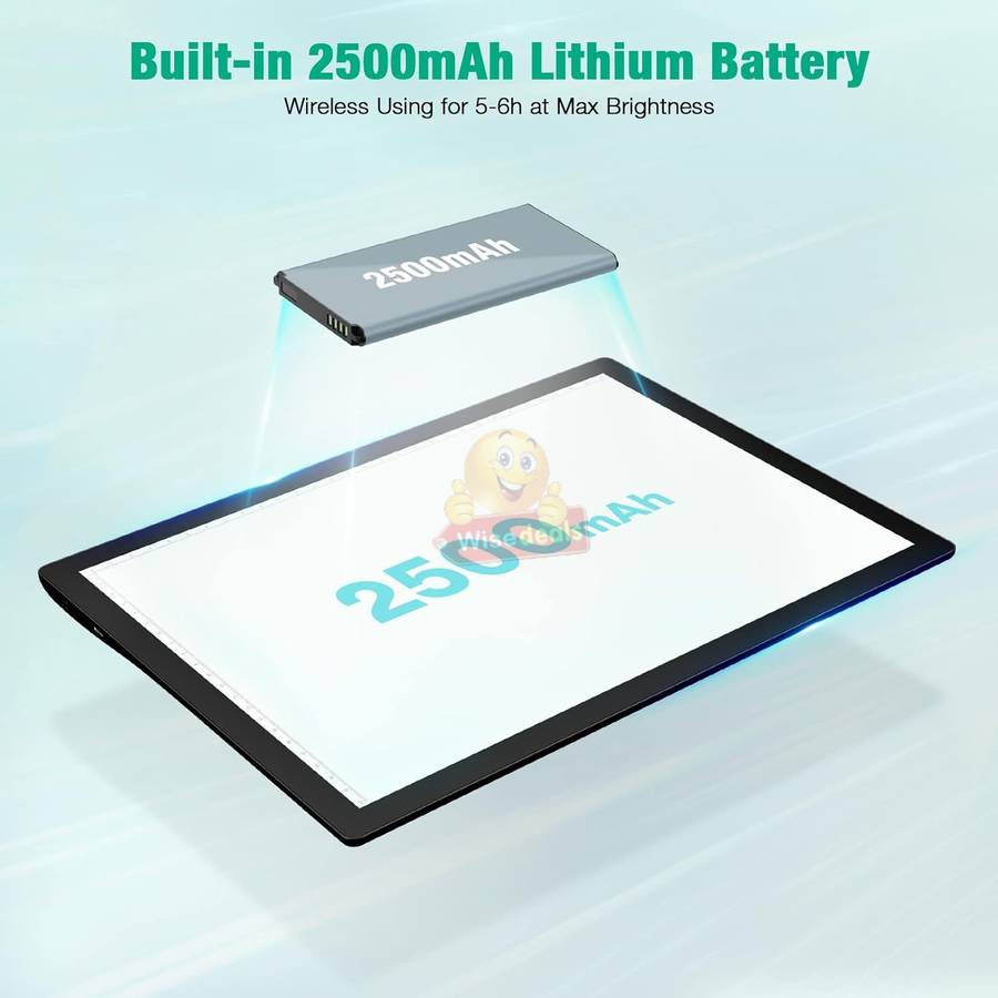 Large 2500mAh Lithium Battery LED Brightpad with scale