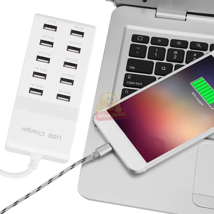 10 Port USB Charger to Charge 10 devices simultaneously