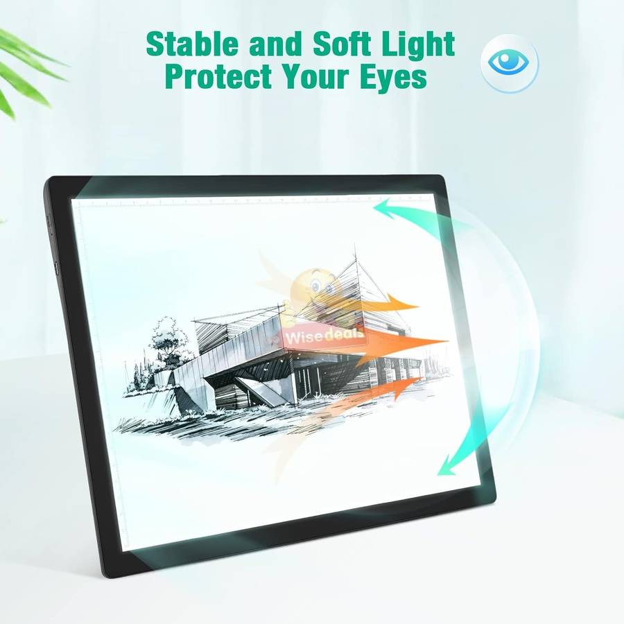 Large 2500mAh Lithium Battery LED Brightpad with scale