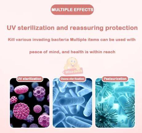 3 in 1 Fast Wireless Charger and UV Sanitizer Case Station in Black