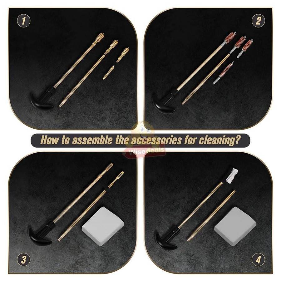 Universal Pistol Gun Cleaning Kit Barrel Brushes Tools for most Caliber guns