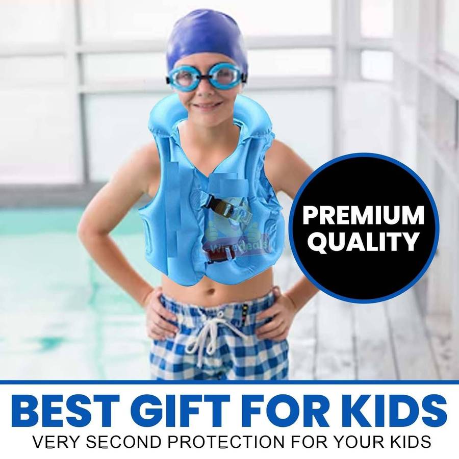 Childrens Inflatable Safety Swimming Vest Jacket - 2 Colours, NO BLUE