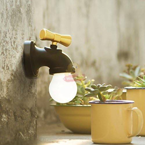 Wall Mount Tap Shape Intelligent Sensor Voice Control Night Light