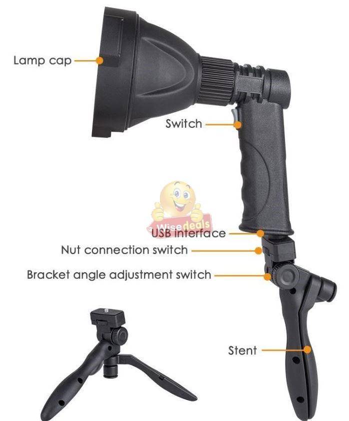 Super Far Distance 4000mAh LED Search Light Mobile Power Bank