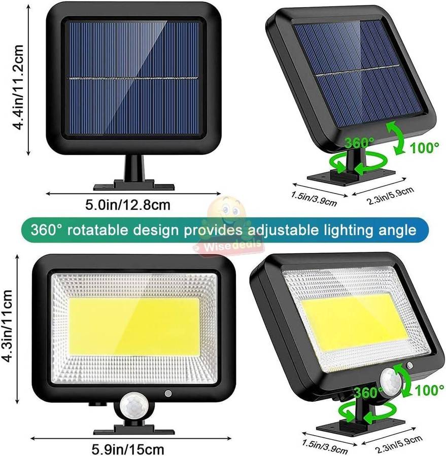 Solar Powered Sensor COB Flood Light