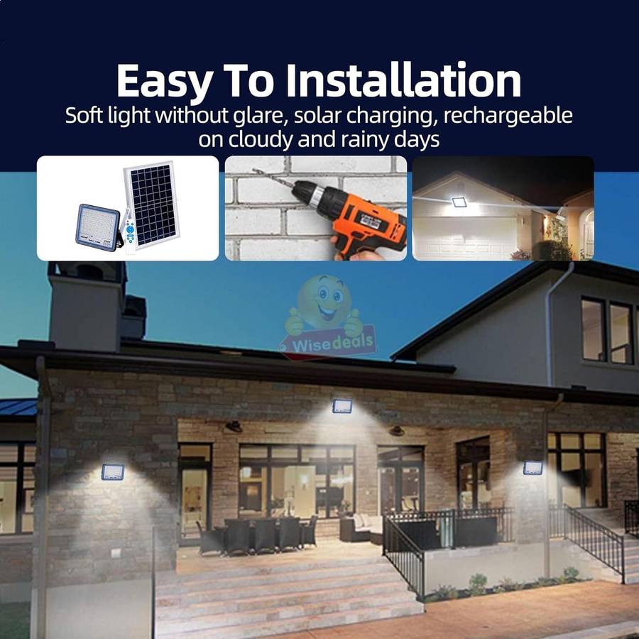200W LED SOLAR Flood Light with Panel and remote control