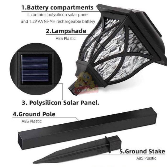 6 PACK Super Bright Solar Lights