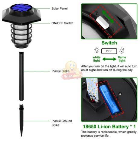 Dancing Flame and White Light 2 Piece Light Set