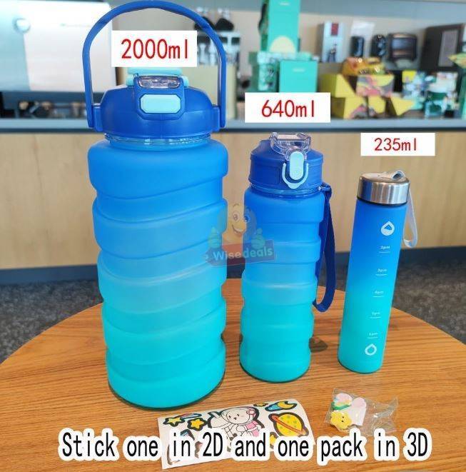 3 Piece Phone Stand Holder Water Bottle Set