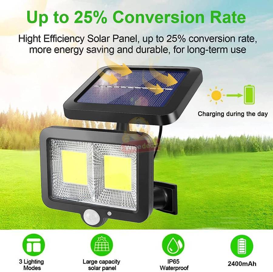 Solar Split COB LED Solar Motion Sensor Light with Solar Panel