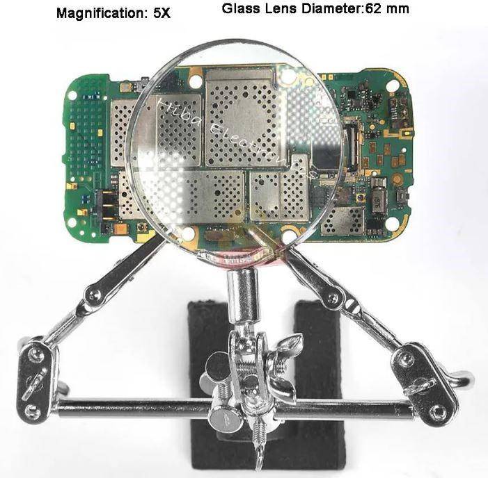 Soldering Magnifying Glass with 3 Handles and Zoom Function