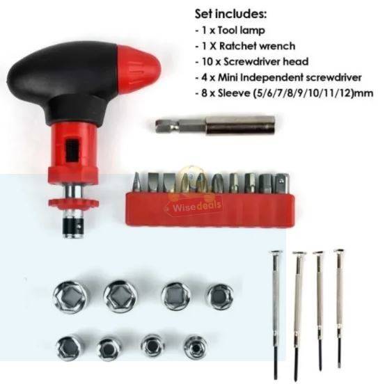24 Piece Tool set and Flashlight tool box