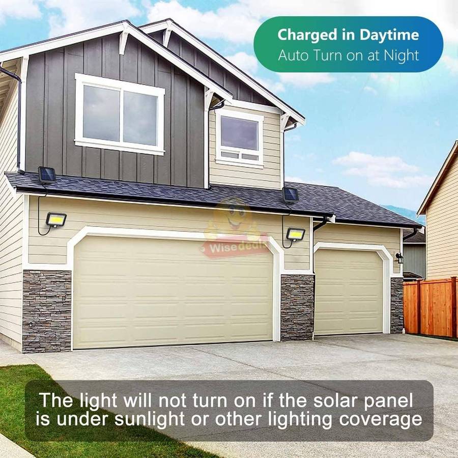Solar Powered Sensor COB Flood Light