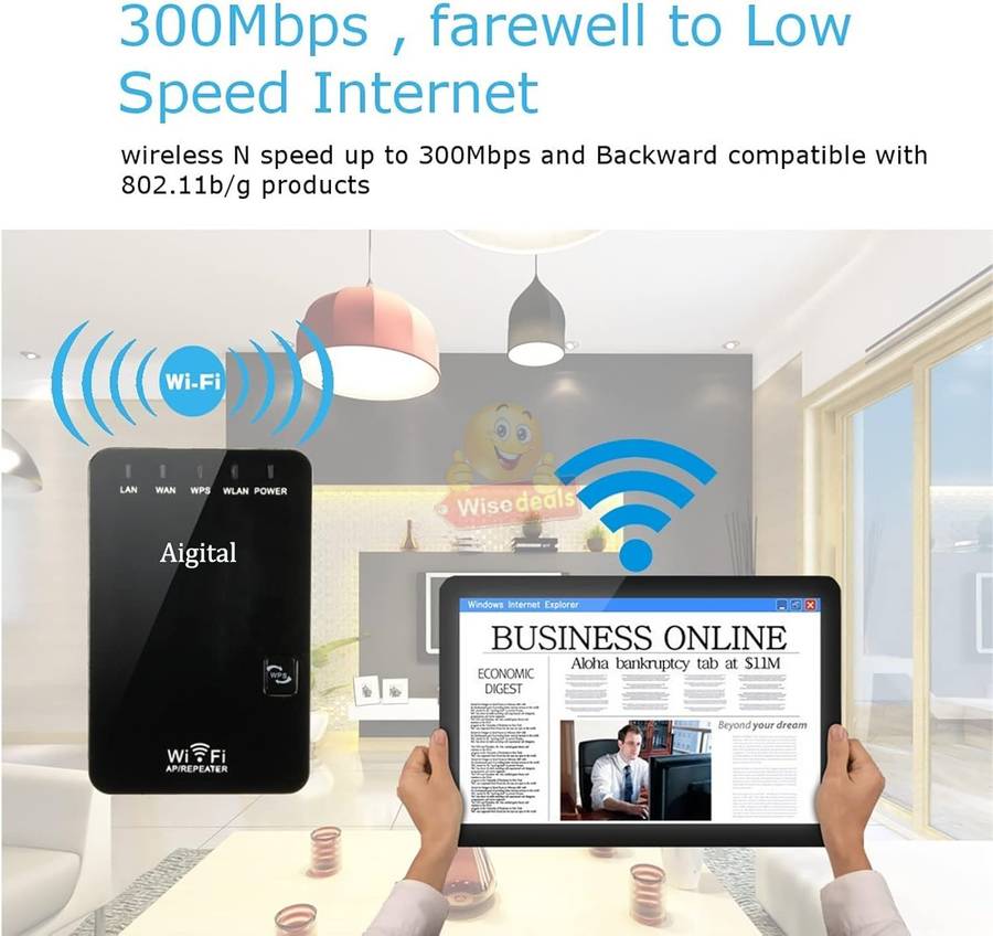 2.4Ghz 300Mbps Wireless-N WIFI Repeater and Mini Router