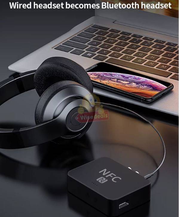 Bluetooth 5.0 Audio Receiver with NFC Function RCA AUX Ports for Home and Car Stereo