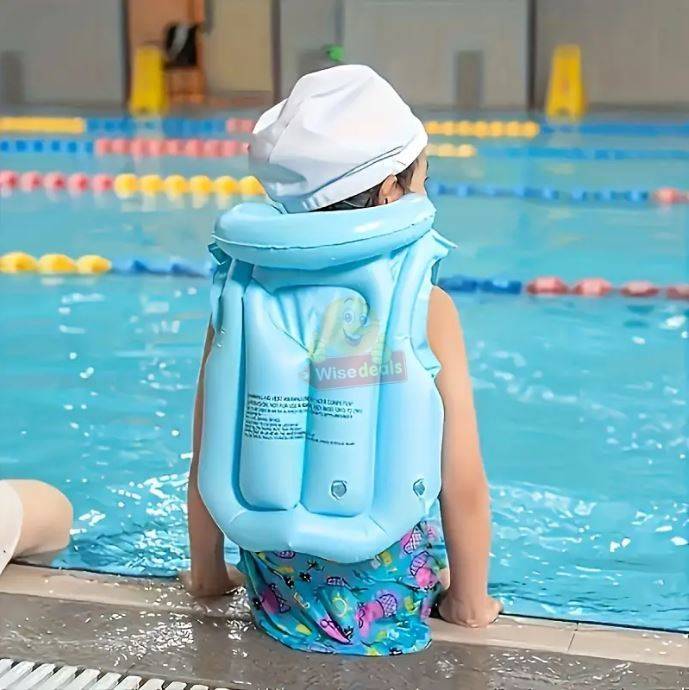 Childrens Inflatable Safety Swimming Vest Jacket - 2 Colours, NO BLUE