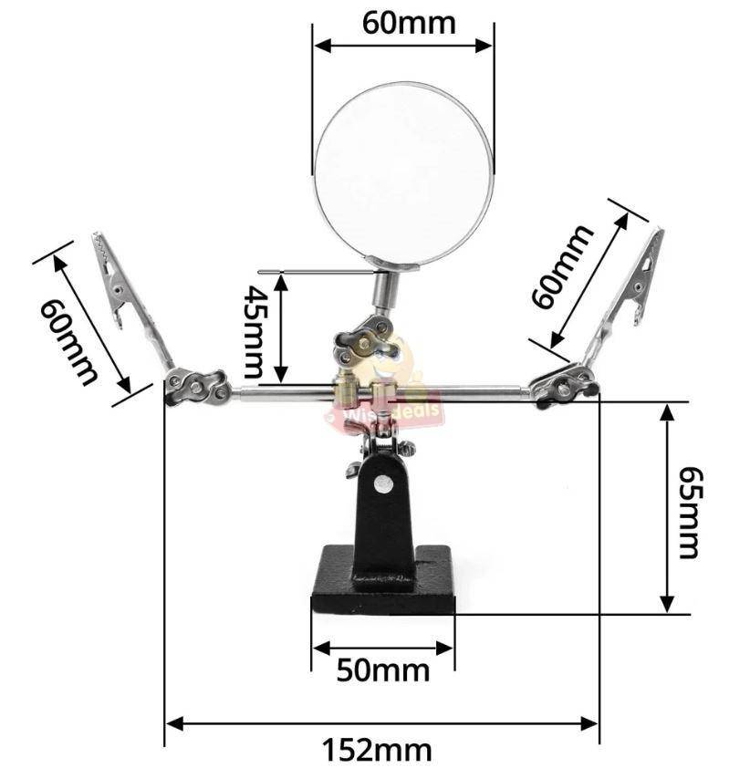 Soldering Magnifying Glass with 3 Handles and Zoom Function