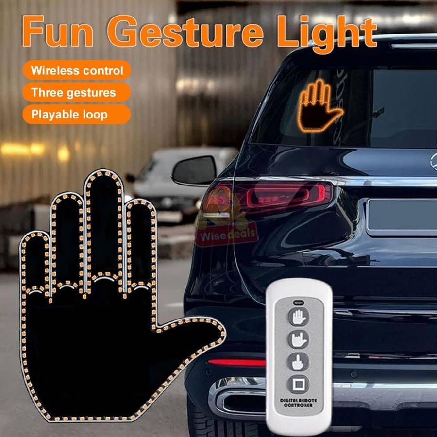 New Fun 3 Gesture Luminous LED Car Window Light
