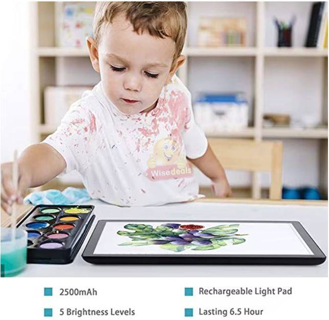 Large 2500mAh Lithium Battery LED Brightpad with scale