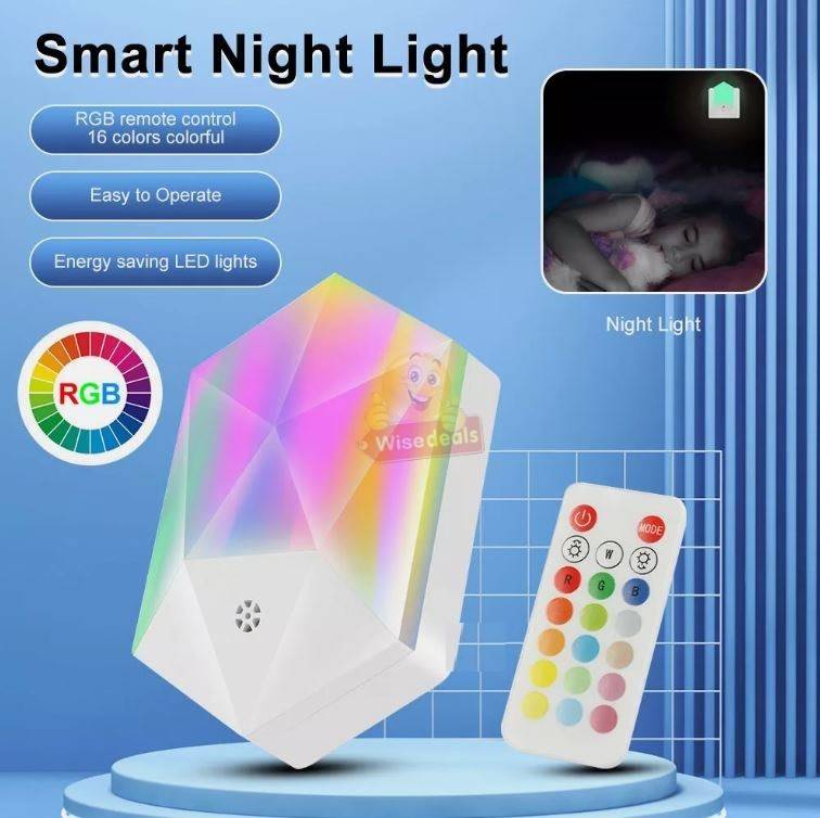 Smart RGB 16 Colour Night Light with 4 Dynamic Lighting Effects