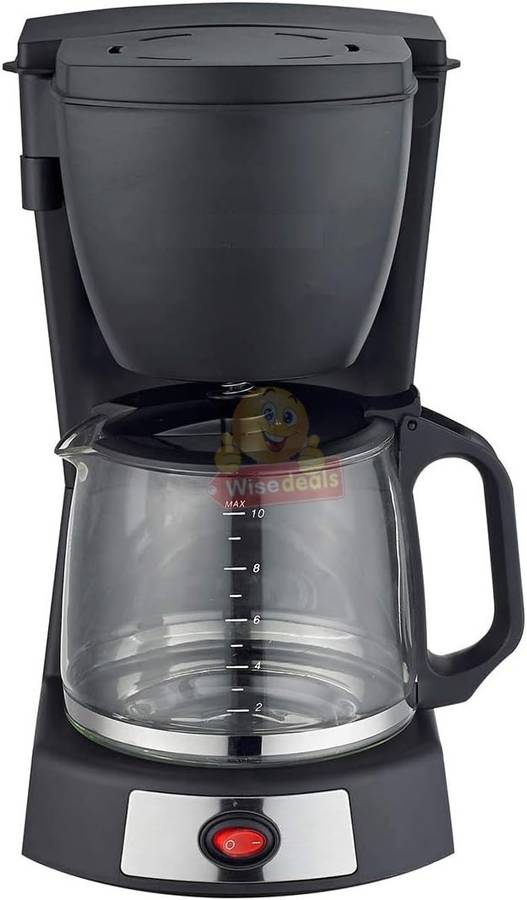 10 Cup Electric Drip Coffee Maker with Water Level Indicator and Auto Shut Off