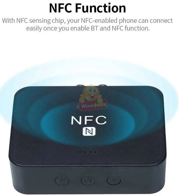 Bluetooth 5.0 Audio Receiver with NFC Function RCA AUX Ports for Home and Car Stereo