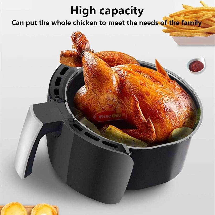 6L Air Fryer with Digital LED Display in Dark Green