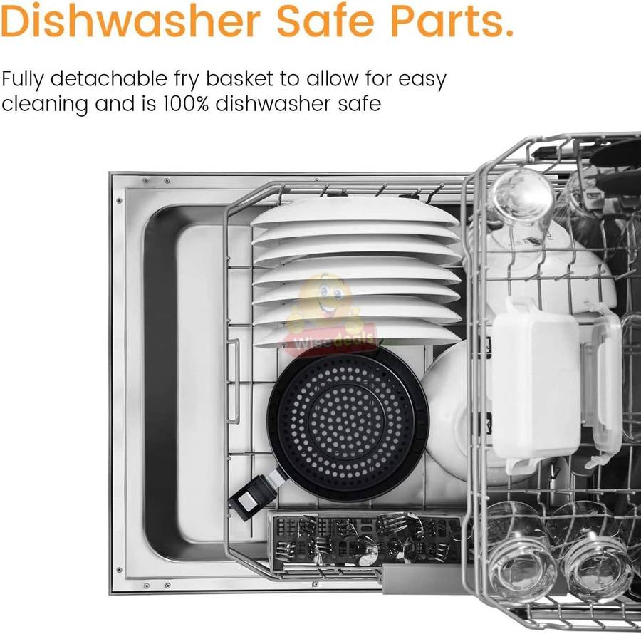 6L Air Fryer with Digital LED Display in Dark Green