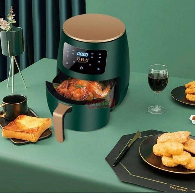 6L Air Fryer with Digital LED Display in Dark Green