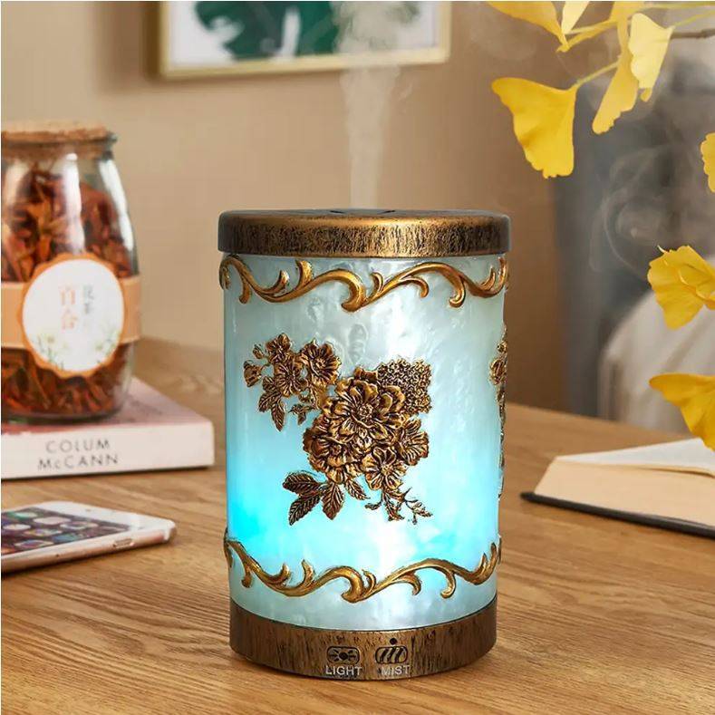 200ml Metal Flower Essential Oil Diffuser with 7 Colour Changing Lights