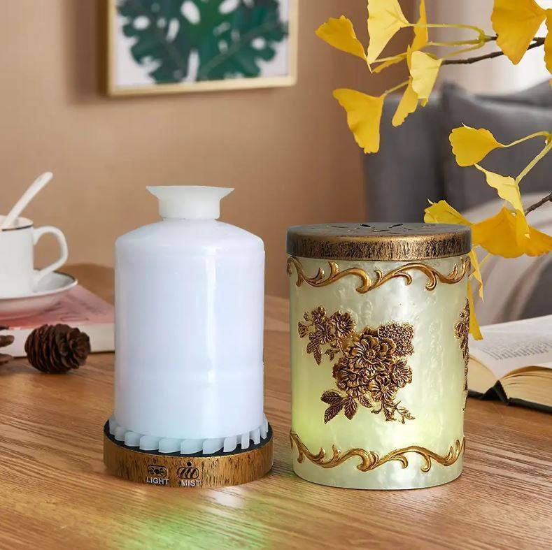 200ml Metal Flower Essential Oil Diffuser with 7 Colour Changing Lights