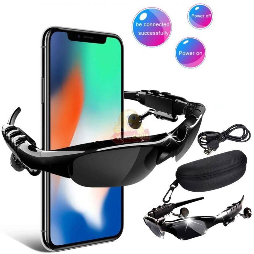 Smart Polarized Bluetooth Sunglasses Wireless Headset with Microphone