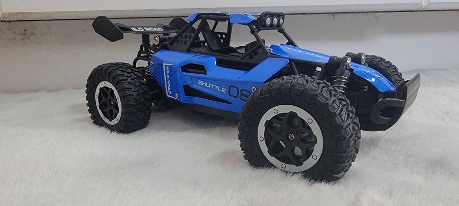 Brand New! 2.4Ghz Remote Control Car, 20KM/H Speed, Rechargeable, Big Rubber Tires, Blue Color