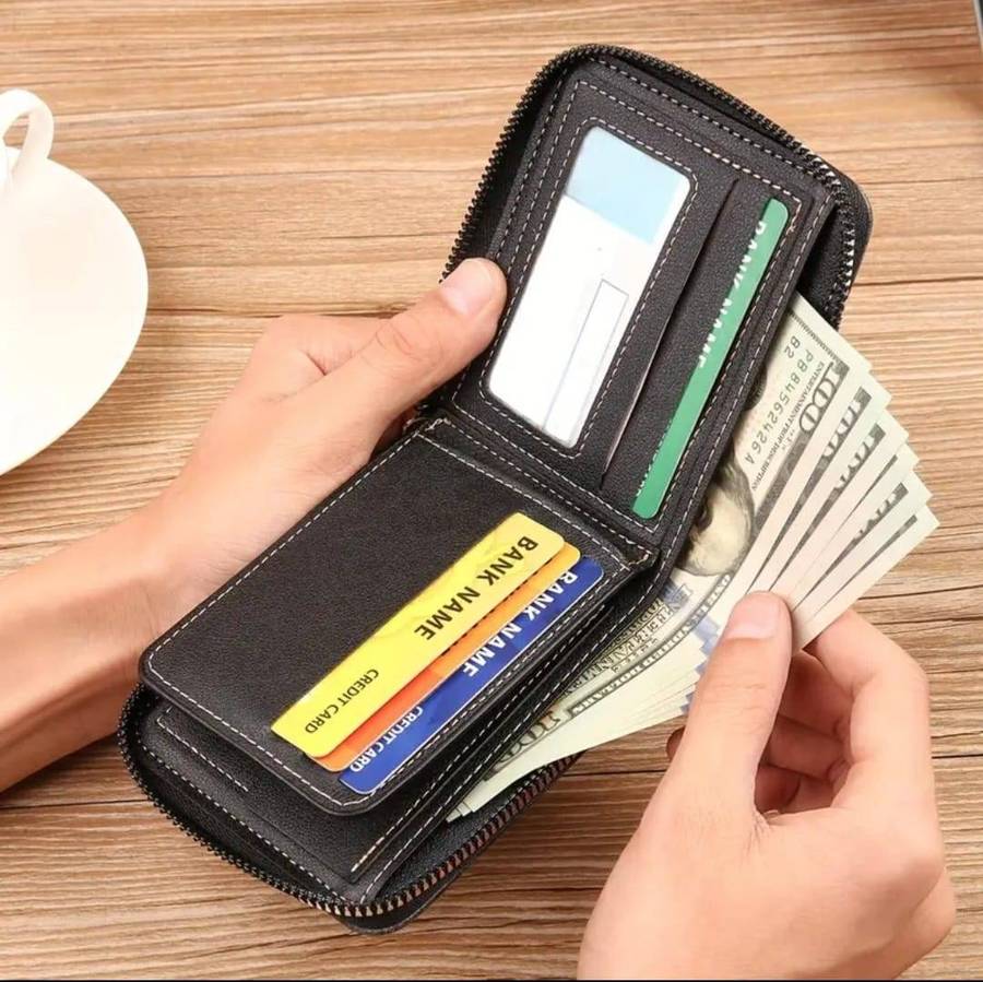 BRAND NEW! Carrken Style Leather Men's Wallet - Coffee Brown Color