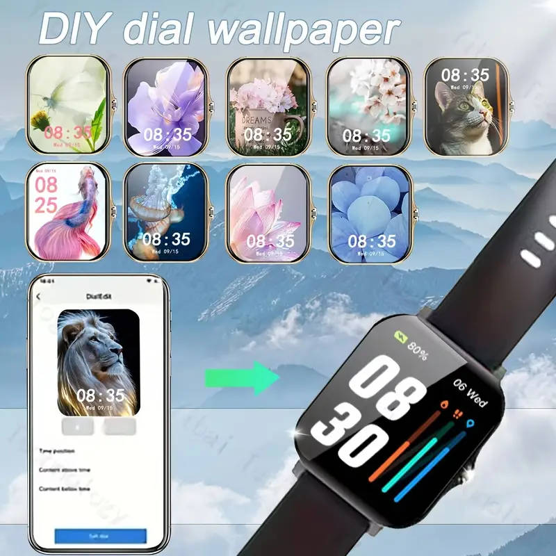 Black 1.83" Smart Watch