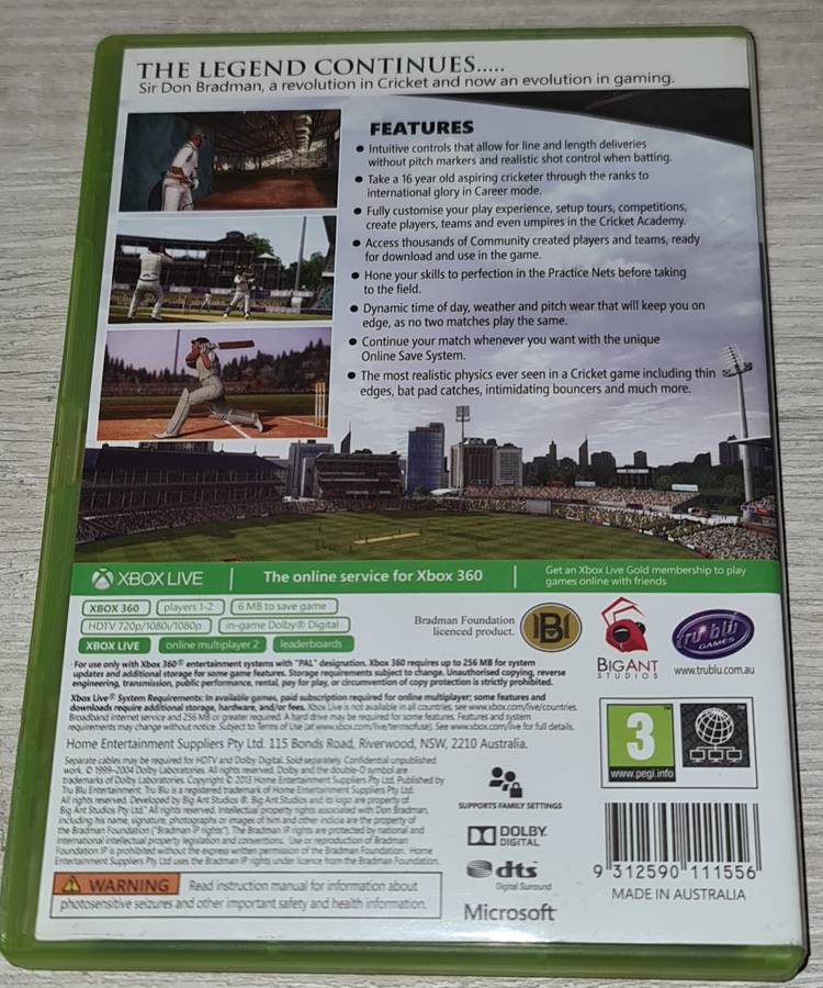 Don Bradman Cricket 14 - XBOX 360
