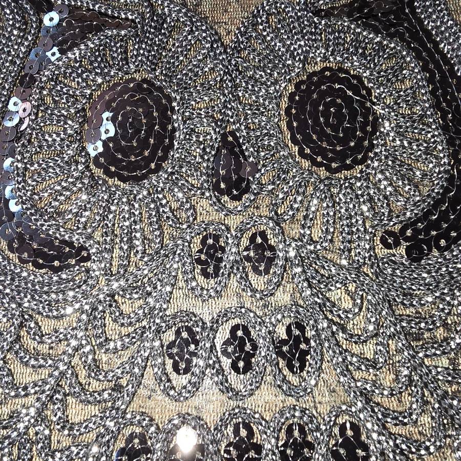 Black & Silver Owl - Sewing Craft Applique Embellishment