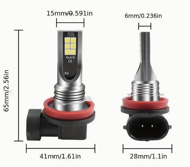 H11 LED Bulbs Set
