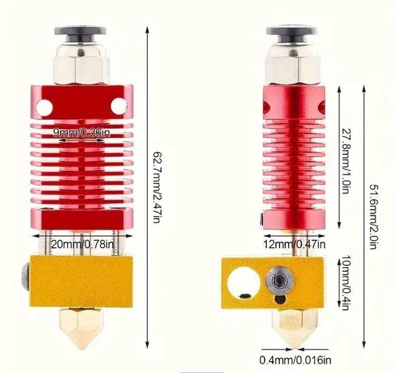 3D Printer MK8 Hotend Drop-in kit