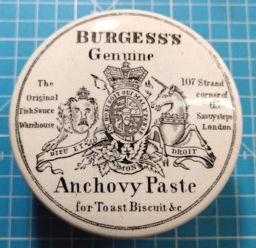 Burgess genuine Anchovy paste container